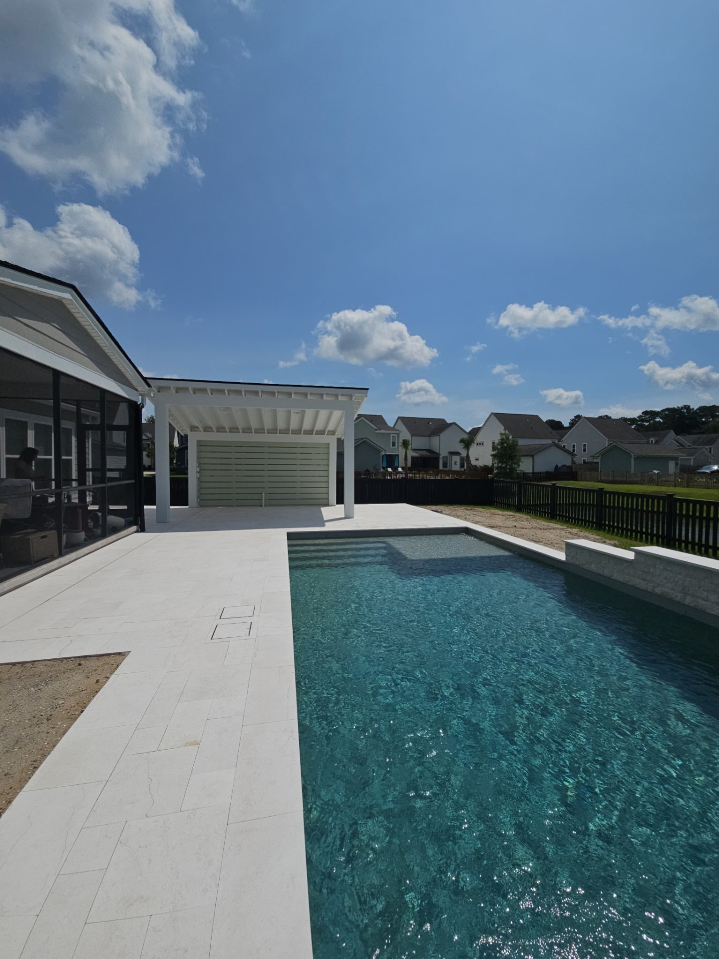 Pool Pavilion in Daniel Island by Holy City Pergolas