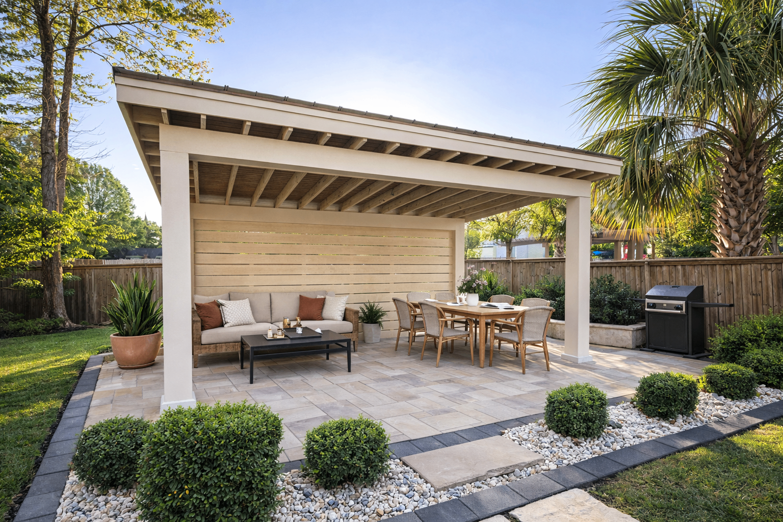 Open-Air Pavilion in Charleston by Holy City Pergolas